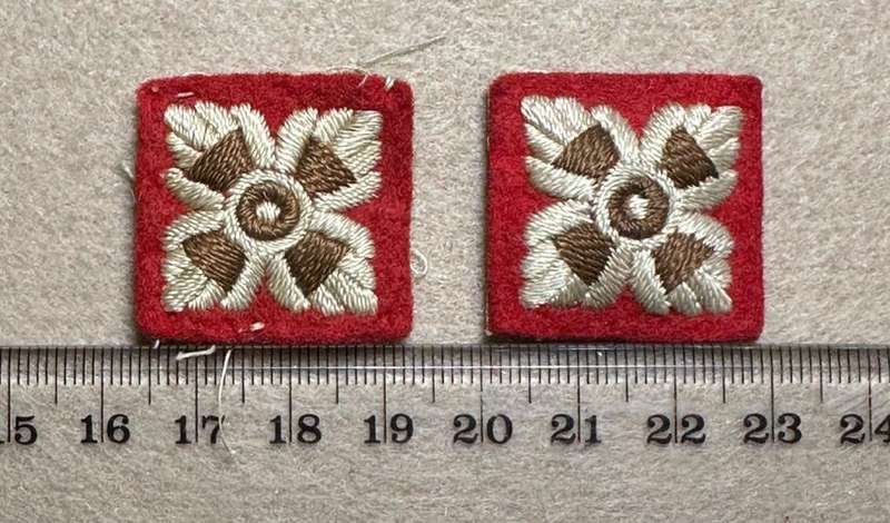 Rhodesian Forces - COTTON RANK PIPS WW2 - PADDED