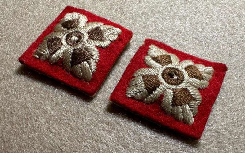 Rhodesian Forces - COTTON RANK PIPS WW2 - PADDED