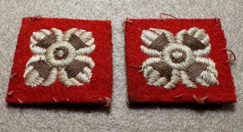 Rhodesian Forces - COTTON RANK PIPS WW2