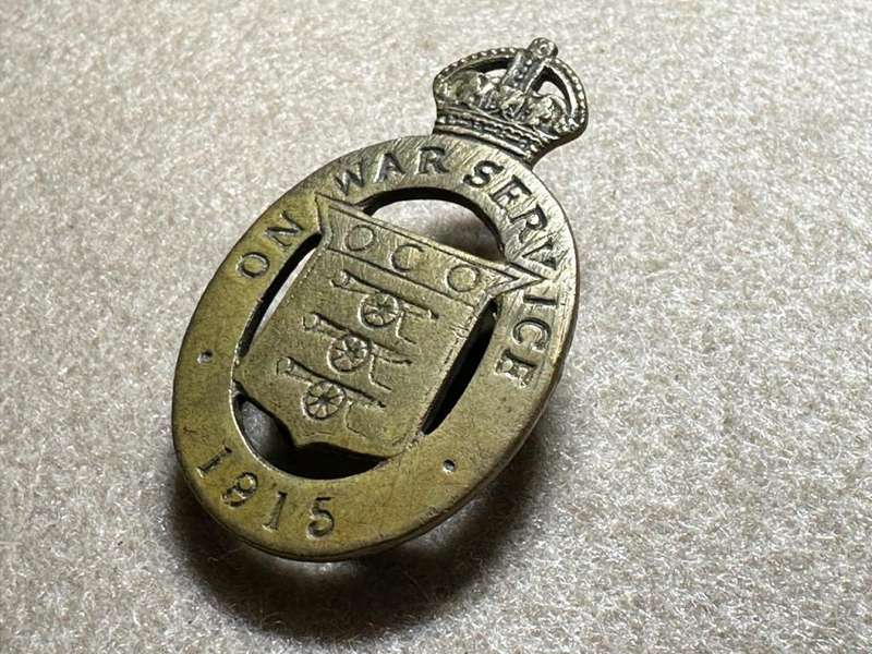 WWI British Ammunition Factory worker l -  WAR SERVICE NO 56614 KC EXTREMELY RARE - NUMBERED 56614