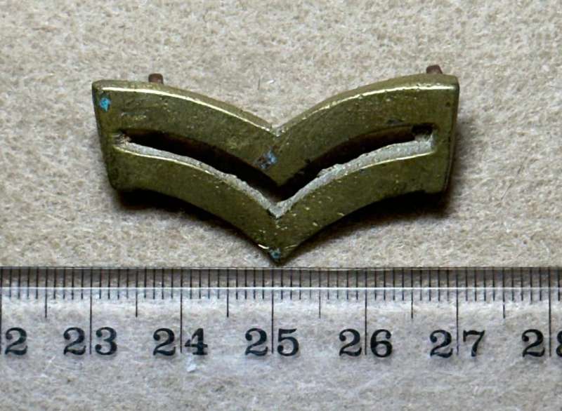 Rhodesian Forces - SANDCAST BRASS WW1 CPL TITLE