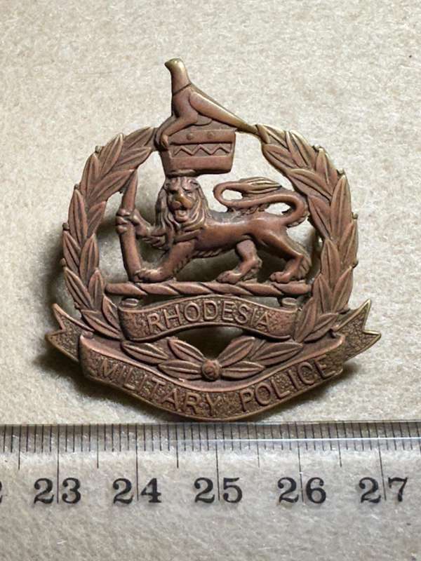 Rhodesian Corps of Military Police 1970-1980 - Cap Badge, Brass with Bird - Variation 1
