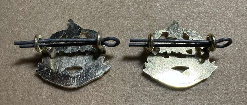 Rhodesian Corps of Military Police - Set of Anodised Collars - 1970 to 1980