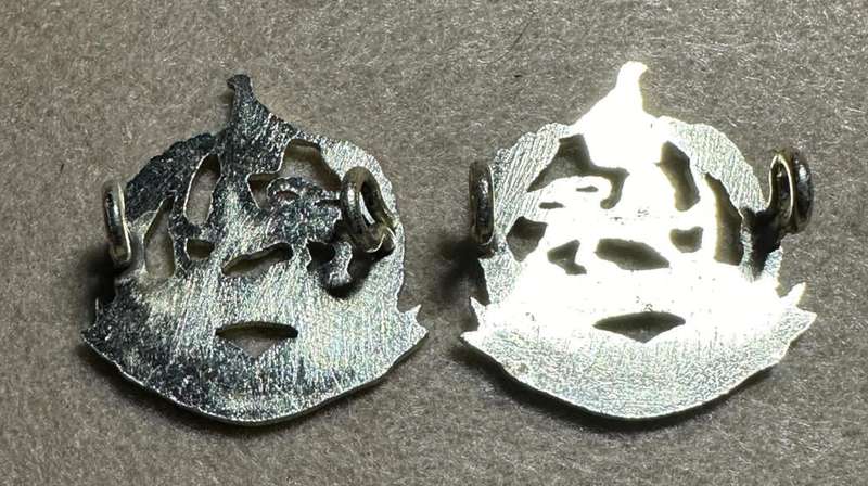 Rhodesian Corps of Military Police - Set of Anodised Collars - 1970 to 1980