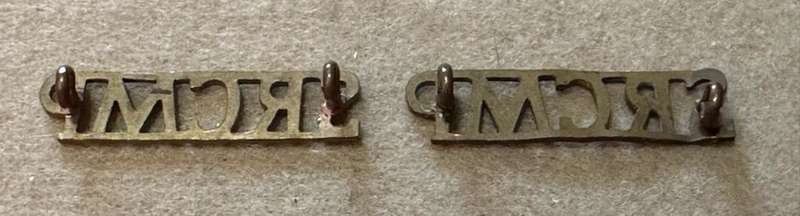 Southern Rhodesian Corps of Military Police - SRCMP Brass Shoulder Title Set - 1952 to 1965