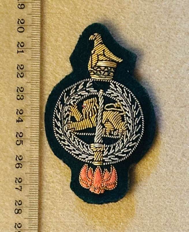 Rhodesian Prison Service Bullion Wire Officers Cap Badge with Bird