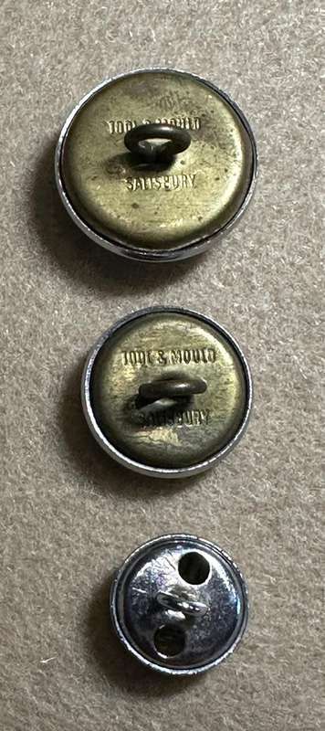 Rhodesian Prison Service - Set of 3 Buttons, Large, Medium and Small, Manufactured by Tool & Mould,