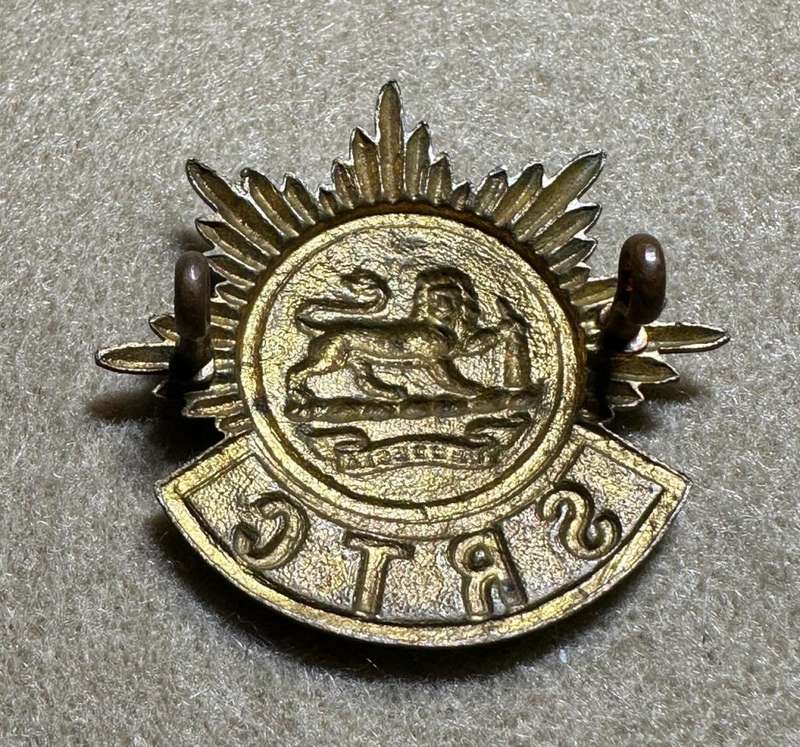 Southern Rhodesia Corps of Motor Transport - Brass Cap Badge - SRTC