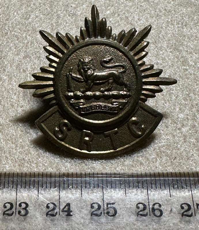 Southern Rhodesia Corps of Motor Transport - Brass Cap Badge - SRTC