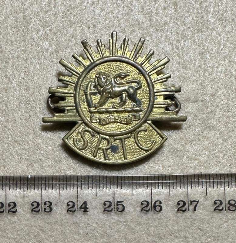 Southern Rhodesia Corps of Motor Transport - 1 OFFICERS BRASS CAP BADGE SRTC