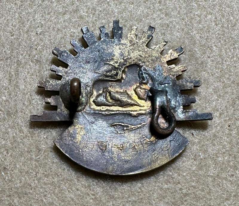 Southern Rhodesia Corps of Motor Transport - BRASS CAP BADGE LUG BENT/BROKEN SRTC