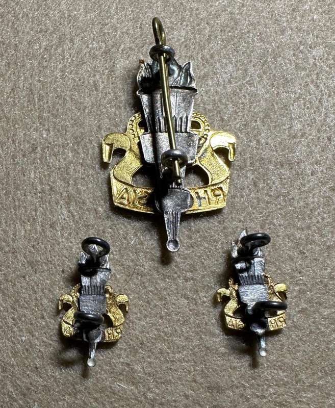 Rhodesian Educational Corps - SET BERET AND COLLAR BADGES METAL - QC