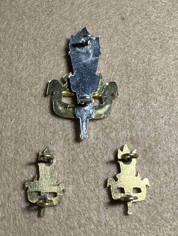 Rhodesian Educational Corps - SET BERET AND COLLAR BADGES Anodised