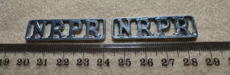 Northern Rhodesia Police - SET OF SHOULDER TITLES NRPR