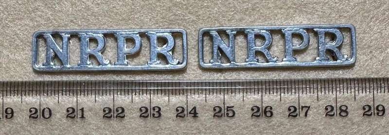 Northern Rhodesia Police - SET OF SHOULDER TITLES NRPR