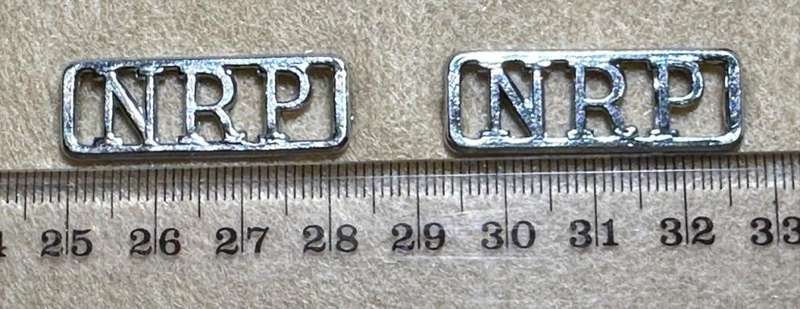 Northern Rhodesia Police - 2 SHOULDER TITLES NRP