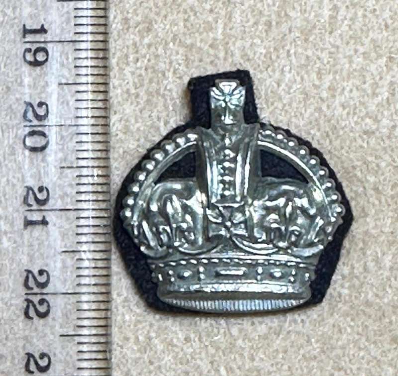 Northern Rhodesia Police - NRP - OFFICERS RANK CROWN KC with Felt Backing