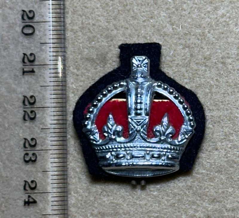 Northern Rhodesia Police - NRP - OFFICERS RANK CROWN KC with Felt Backing