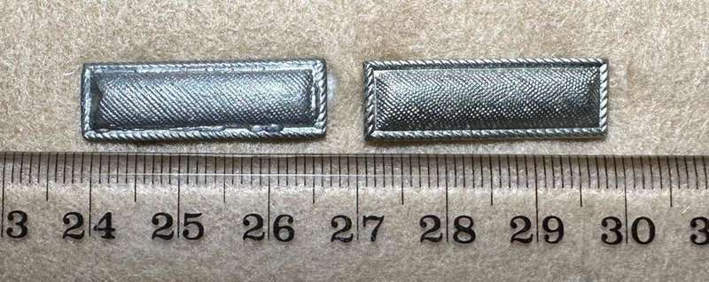 Northern Rhodesia Police - NRP - OFFICERS SET of RANK BARS SILVER