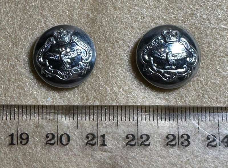 Northern Rhodesia Police - NRP - Set of 2 Buttons, by GAUNT, London