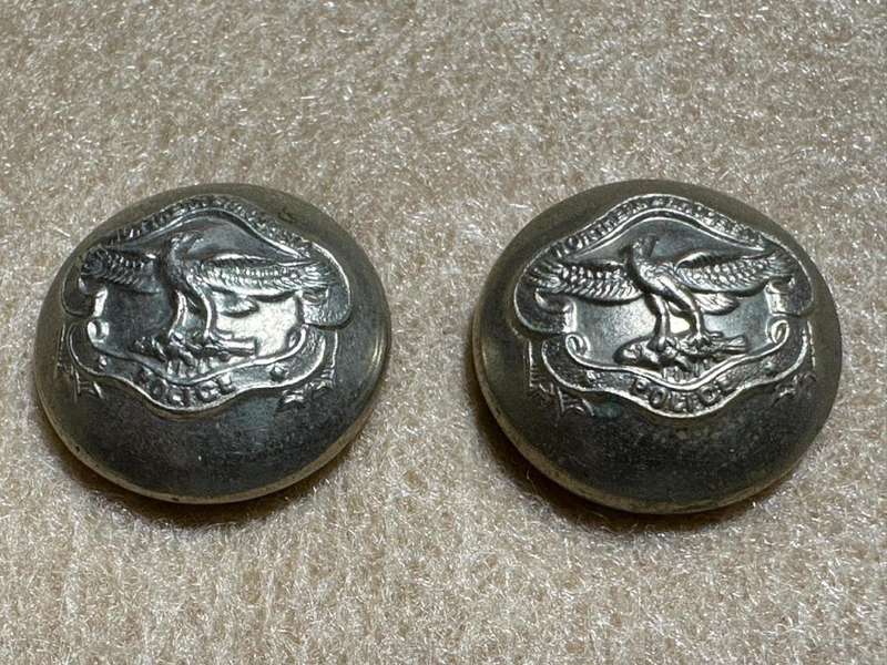 Northern Rhodesia Police - NRP - Set of 2 Buttons, by FIRMIN, London