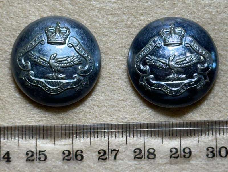 Northern Rhodesia Police - NRP - Set of 2 Large Buttons, by GAUNT, London