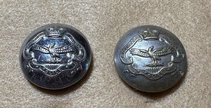Northern Rhodesia Police - NRP - Set of 2 Large Buttons, by GAUNT, London