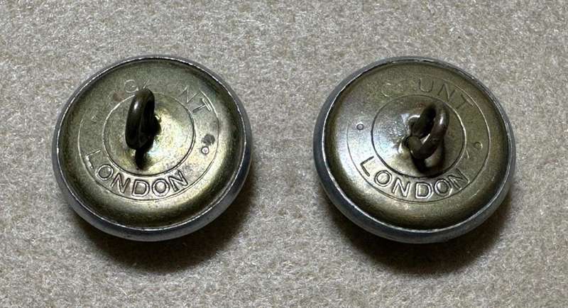Northern Rhodesia Police - NRP - Set of 2 Large Buttons, by GAUNT, London
