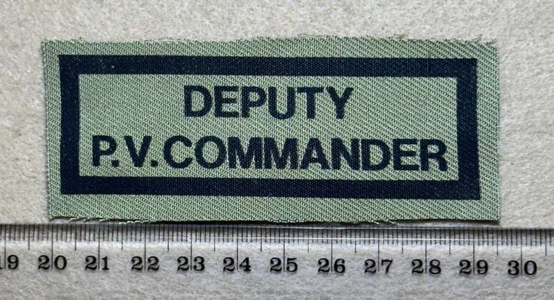 Rhodesian Guard Force - CHEST DEPUTY PV COMMANDER TAG