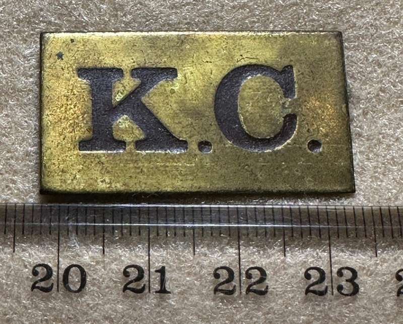 Rhodesian Guard Force - 1 KEEP COMMANDER BRASS PLATE - CHEST TITLE