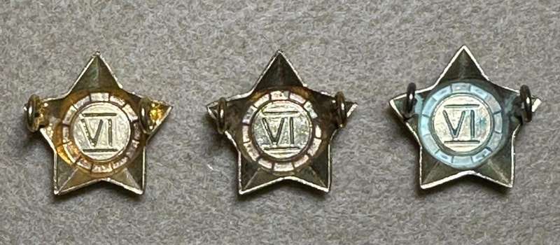 Rhodesian Guard Force - Set of 3 OFFICERS RANK STARS