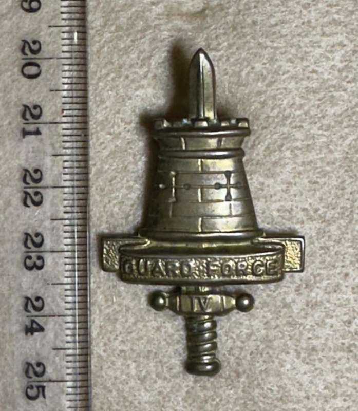 Rhodesian Guard Force - Brass Cap Badge - Variation 1