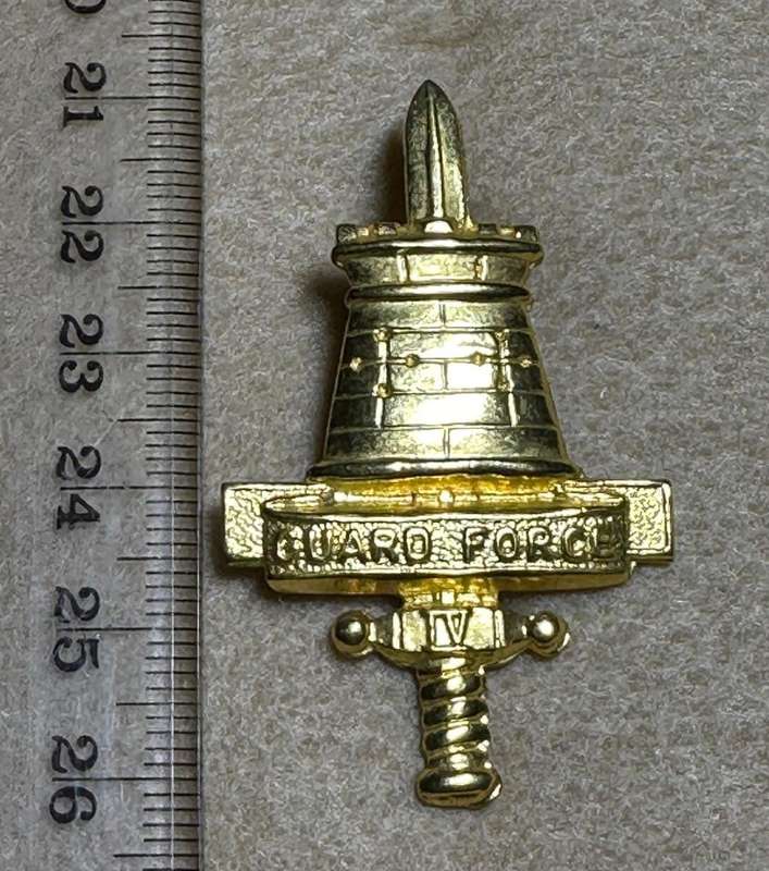 Rhodesian Guard Force - Brass Cap Badge Gilt - Variation 4