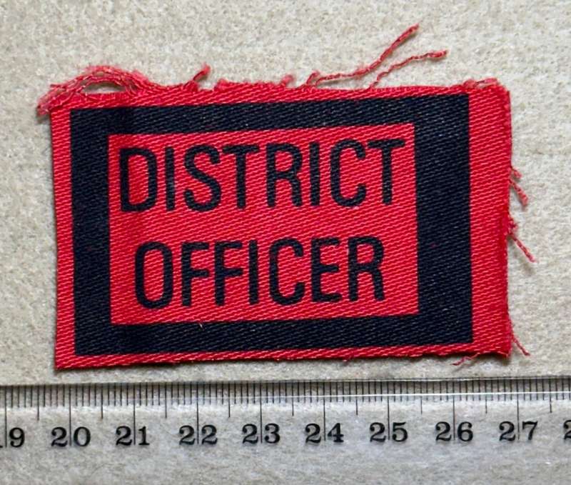 Rhodesian INTAF - RED DISTRICT OFFICER RANK TITLE