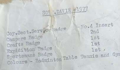Rhodesian Boys Brigade - SGT RANK ARM SLEEVE WITH 13 PROFICIENCY BADGES (1977)