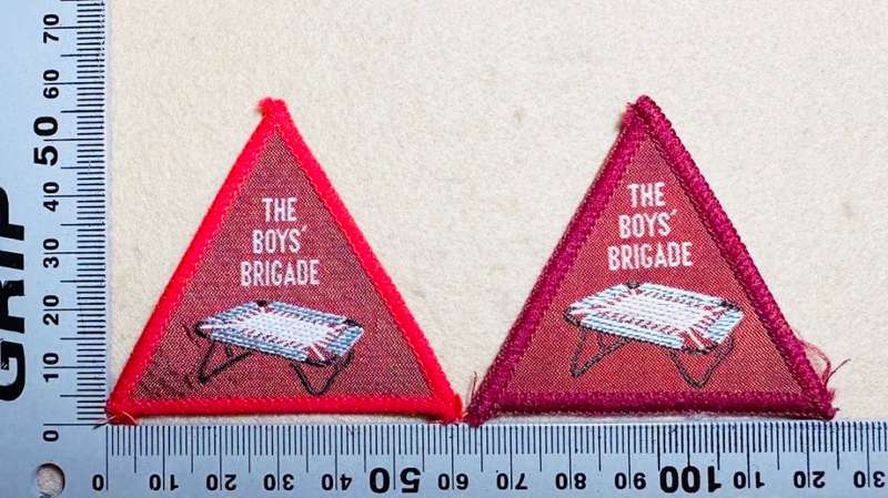 Rhodesian Boys Brigade - 2 x TRAMPOLINE PROFICIENCY COTTON BADGES