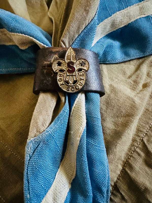 Rhodesian Boy Scouts - NECK SCARF WITH LEATHER TOGGLE (TIE)
