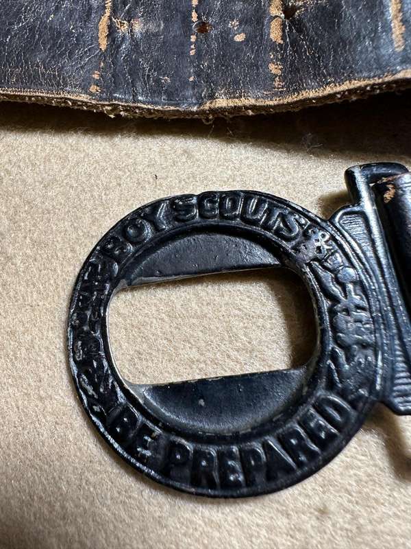 Rhodesian Boy Scouts - LEATHER BELT WITH HALF BUCKLE