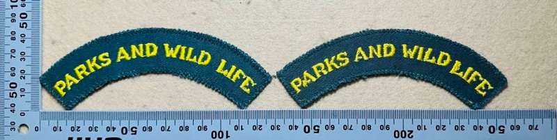 Rhodesian PARKS AND WILDLIFE - SET - PARKS AND WILD LIFE SHOULDER TITLE LEFT AND RIGHT