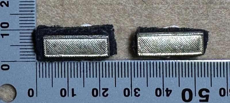 Rhodesian ST JOHNS - RANK BARS ON CLOTH BACKING