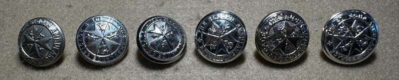 Rhodesian ST JOHNS - BUTTONS X 6 Large