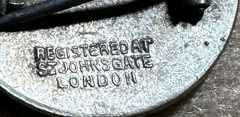 Rhodesian ST JOHNS - BROOCHES, Registered at St Johns Gate, London