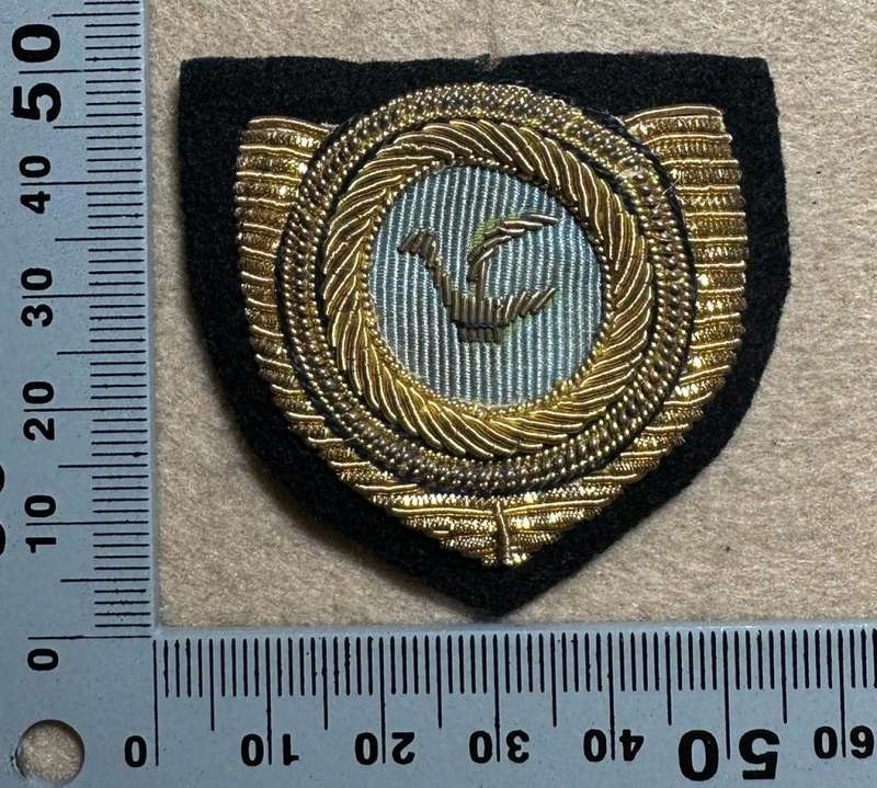 Rhodesian Civil Aviation Bullion Badge - AIR RHODESIA BULLION CAP BADGE