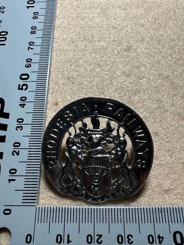 Rhodesian Railways - PERFORATED BRASS CAP BADGE - VERY RARE
