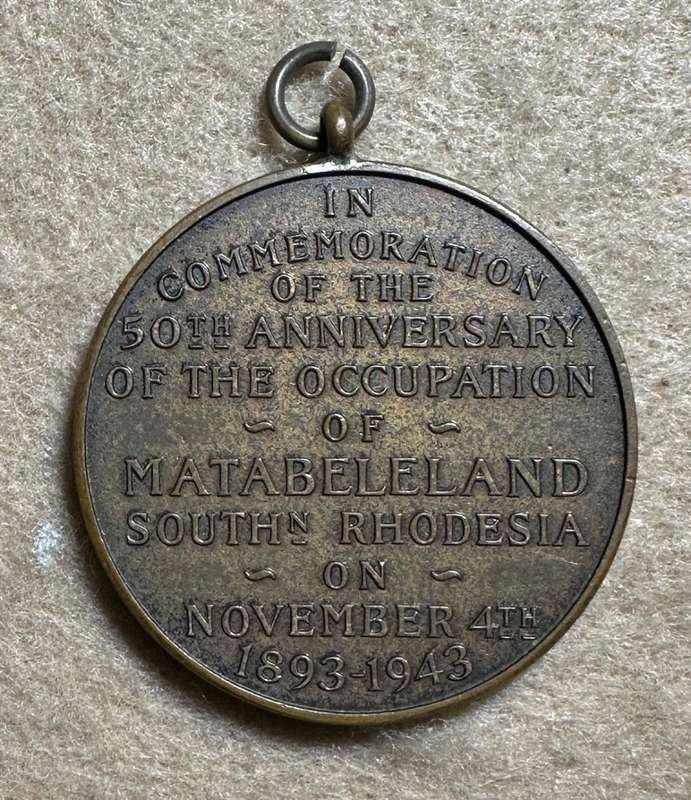 Rhodesian City Councils - CITY OF BULAWAYO 1893-1943 MEDAL
