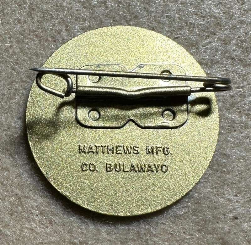 Rhodesian City Councils - CITY OF BULAWAYO BROOCHE VARIANT, Made by MATTHEWS MFG, BULAWAYO
