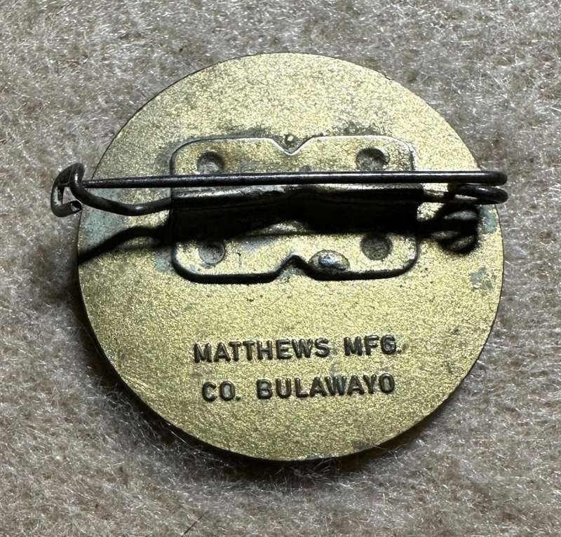 Rhodesian City Councils - CITY OF BULAWAYO BROOCHE VARIANT, Made by MATTHEWS MFG, BULAWAYO