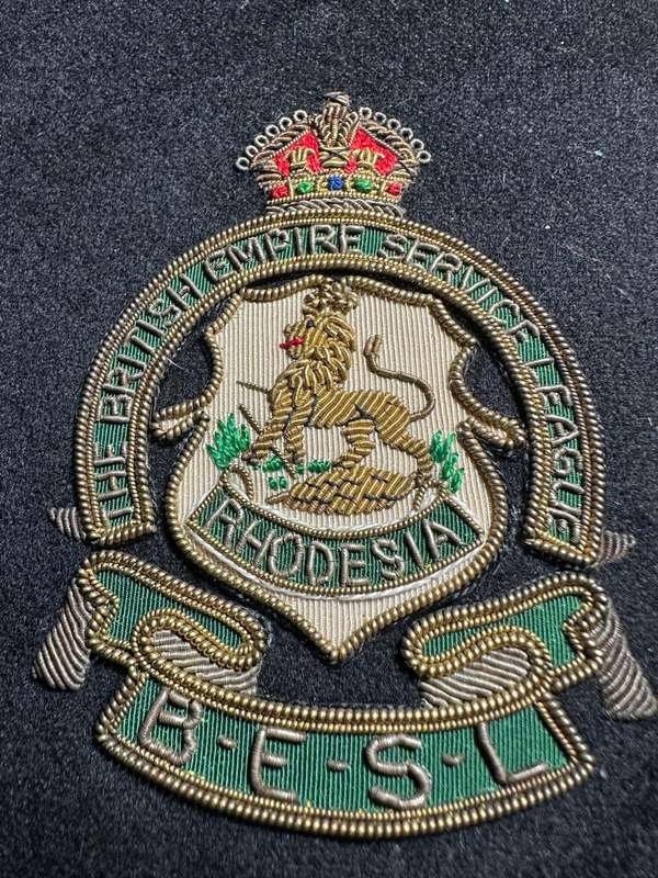 Rhodesia BRITISH EMPIRE SERVICE LEAGUE - BULLION BLAZER RHODESIA BADGES VARIANT