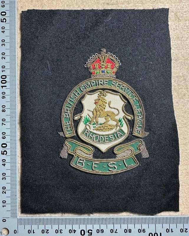 Rhodesia BRITISH EMPIRE SERVICE LEAGUE - BULLION BLAZER RHODESIA BADGES VARIANT