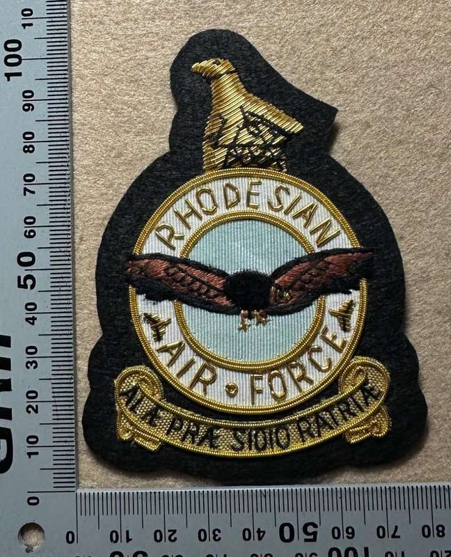 Rhodesian Air Force - RHAF BLAZER BADGE BULLION